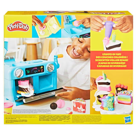 Play-Doh Ma jolie part de gâteau, four jouet, accessoires de cuisine factices et 11 pots de pâte a modeler, des 3 ans