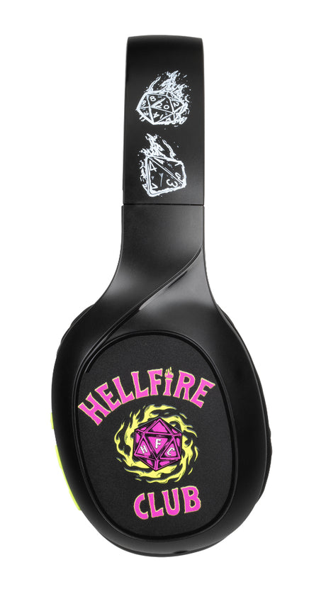 Casque audio - Sans fil - Konix - Stranger Things - Bluetooth 5.3 smartphones, tablettes - Microphone - Autonomie 30 h - Noir/jaune