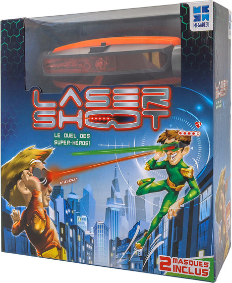 Jeu de société - MEGABLEU - Laser Shoot - Duel au laser avec masques et vies a perdre