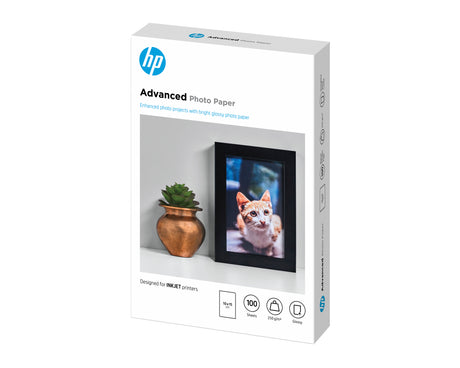 Papier photo brillant HP Advanced - 100 feuilles/10 x 15 cm - HP - Q8692A