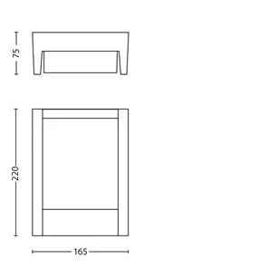Applique murale - PHILIPS - Arbour - 4000K - Anthracite - 1x6 W - IP44
