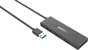 Hub USB 3.1 Emtec 4 ports Ultra Slim (Noir)